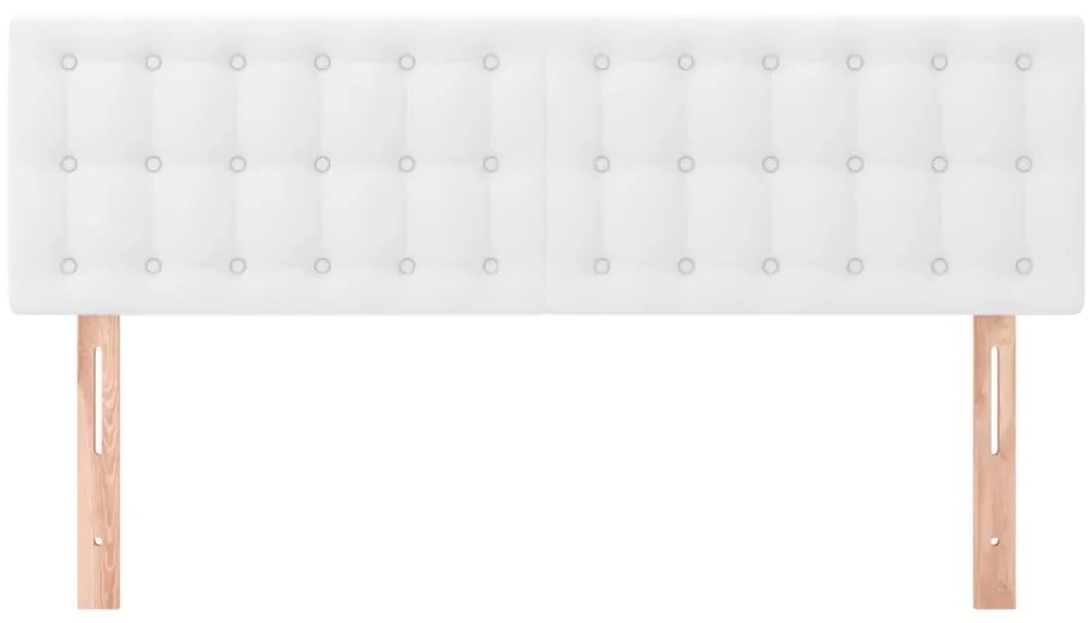 vidaXL Κεφαλάρια Κρεβατιού 2 τεμ. Λευκά 72x5x78/88 εκ. Συνθετικό Δέρμα