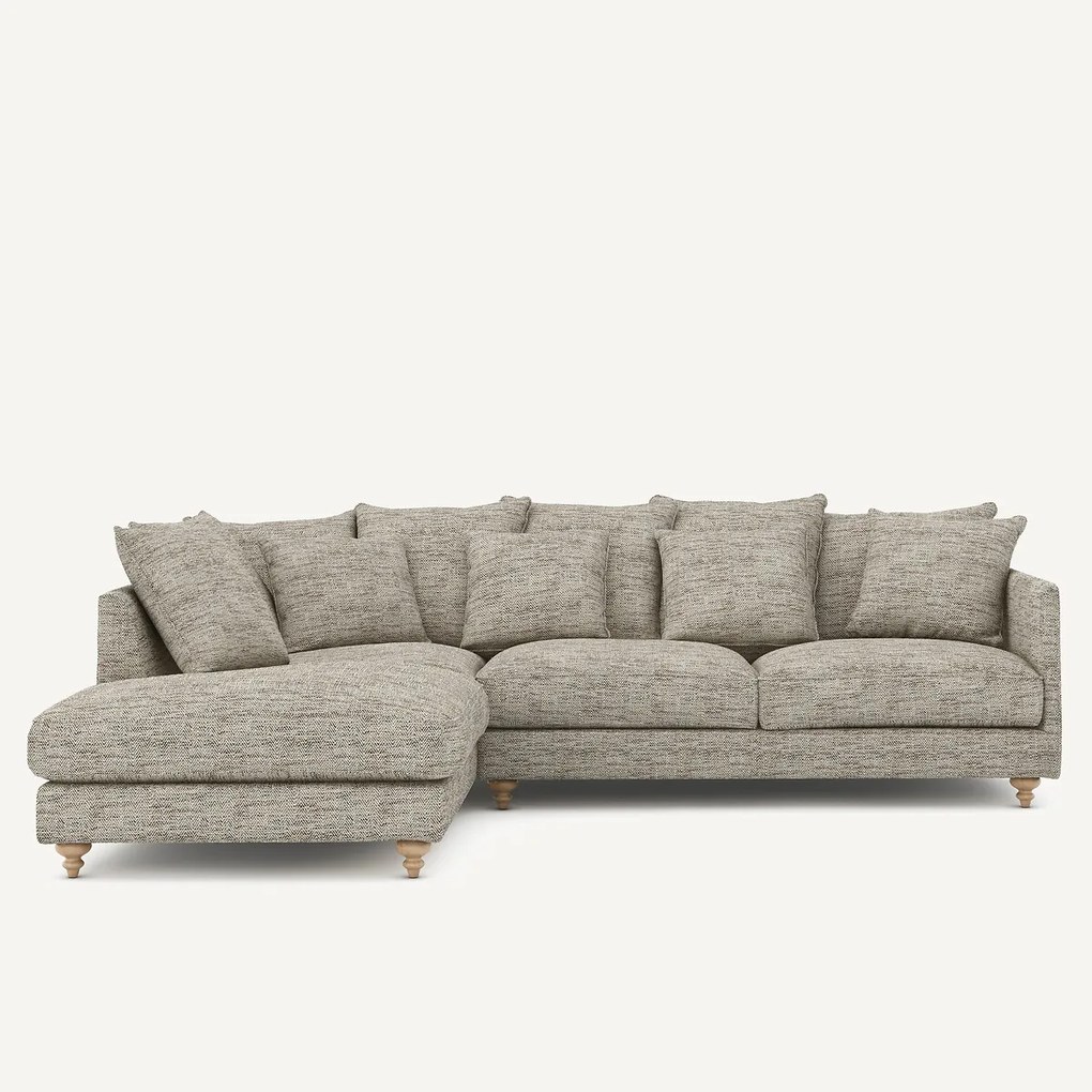 Γωνιακός καναπές-κρεβάτι με μοτίβο chevron με πιτσιλιές, Lazare