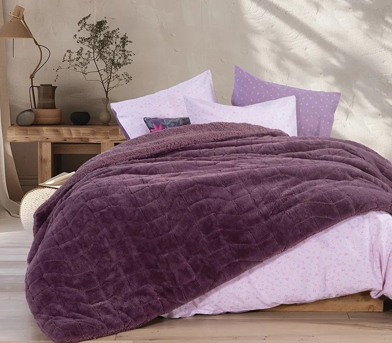 Κουβερτοπαπλωμα Υπερδιπλο District Mauve 220Χ240 Nef-Nef Homeware