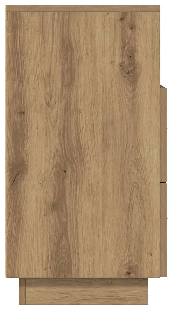 vidaXL Κομοδίνο με 2 συρτάρια Αρτισιανή Δρυς 36x36x68 εκ.