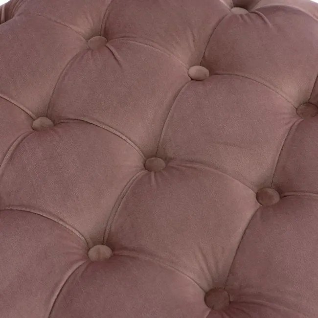 Σκαμπό Kassie Σάπιο Μήλο Βελούδο Τύπου Chesterfield Φ60x43Yεκ.