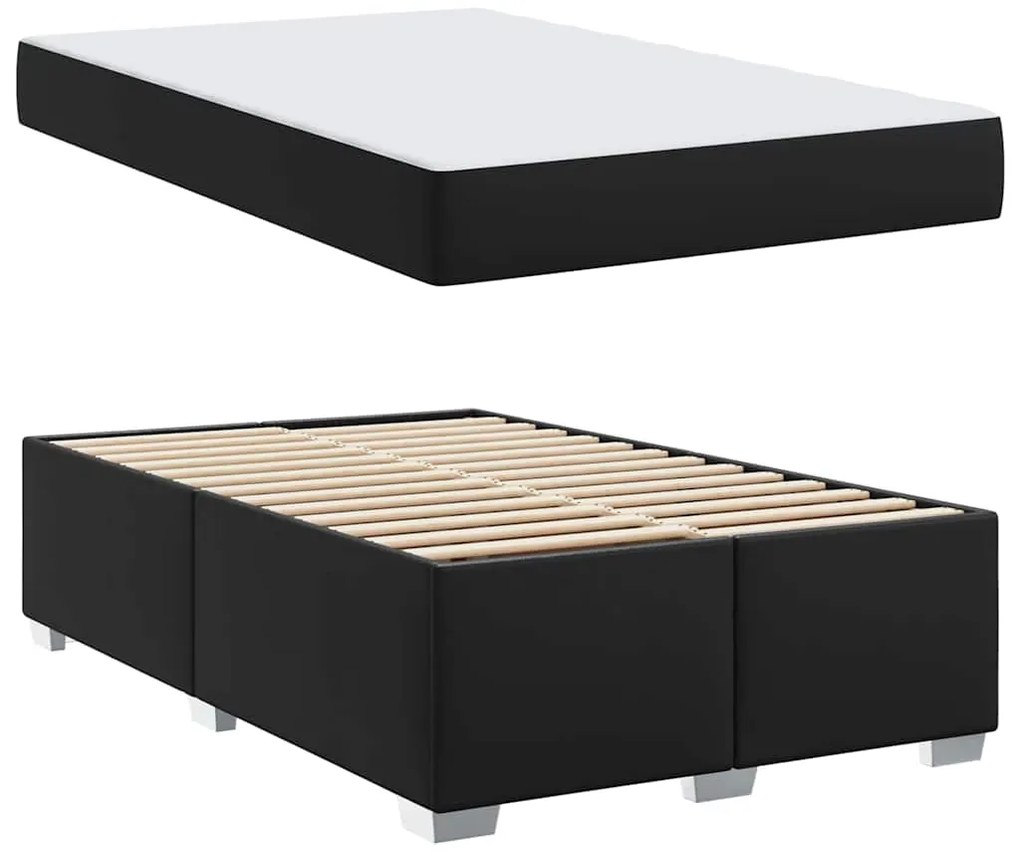 vidaXL Σκελετός Κρεβατιού Μαύρο 120 x 200 cm Τεχνητό δέρμα