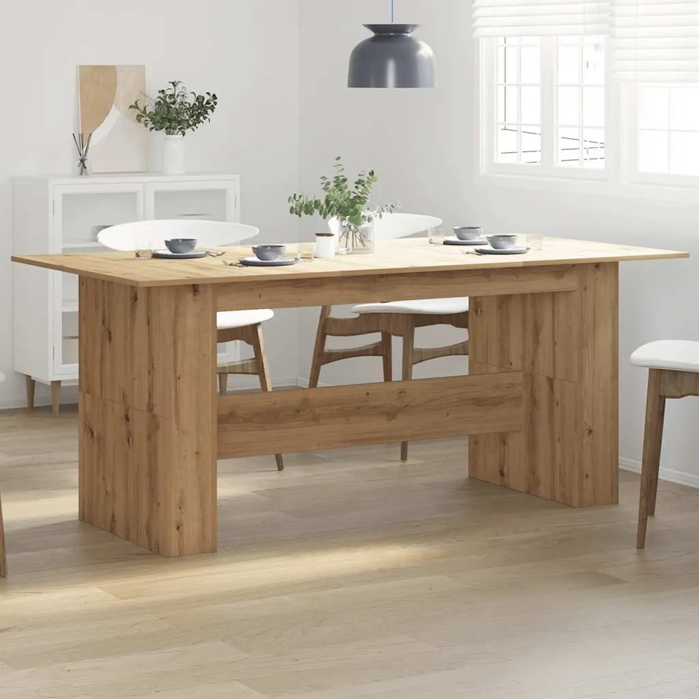 vidaXL Τραπεζαρία Artisan Oak 180x90x76 cm Ξύλινη κατασκευή