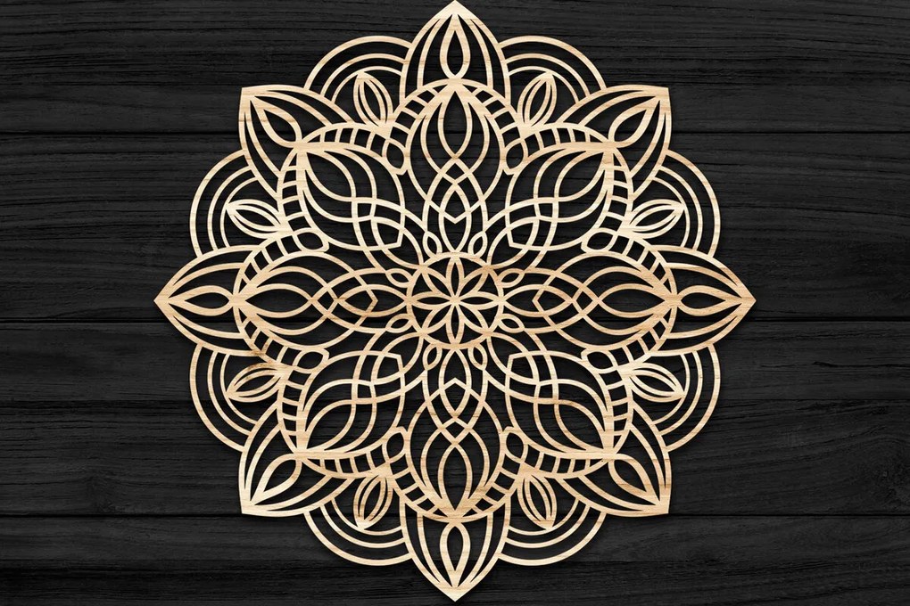 Intra απο ξύλο plywood 3mm-4mm πάχος Τρισδιάστατη Mandala Δίασταση 30x30 cm INTRAFABR-73585575