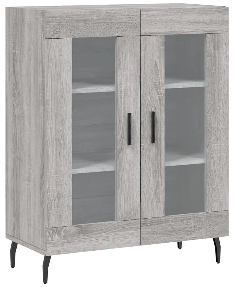 vidaXL Ντουλάπι Γκρι Sonoma 69,5 x 34 x 180 εκ. Επεξεργασμένο Ξύλο