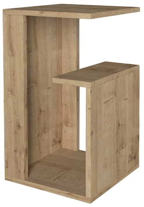 Τραπεζάκι βοηθητικό Rosana Megapap χρώμα sapphire oak 35x29,5x60εκ.