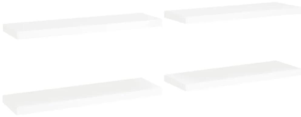 Ράφια Τοίχου 4 τεμ. Άσπρα 80x23,5x3,8 εκ. MDF - Λευκό