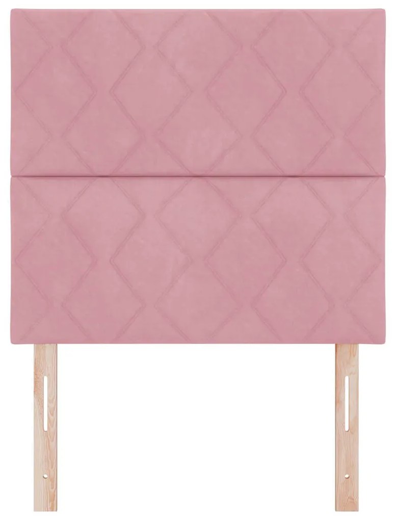 vidaXL Κεφαλάρι με κεφαλάρι Ροζ 100 cm Βελούδο