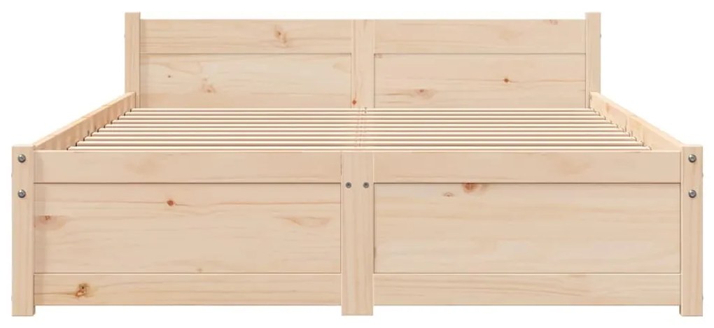 vidaXL Σκελετός Κρεβατιού Χωρίς Στρώμα 120x200 εκ Μασίφ Ξύλο