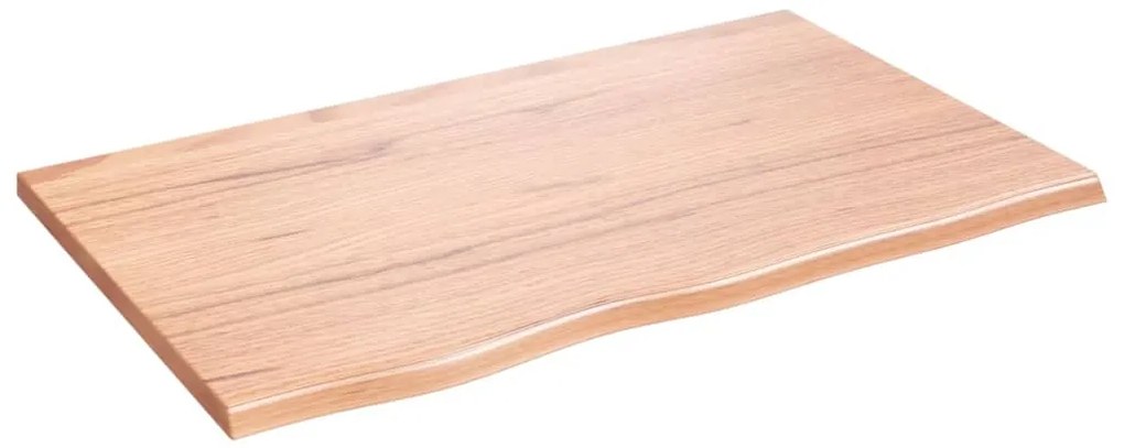 vidaXL Επιφάνεια Τραπεζιού Αν. Καφέ 80x50x2 εκ. Επεξ. Μασίφ Ξύλο Δρυός