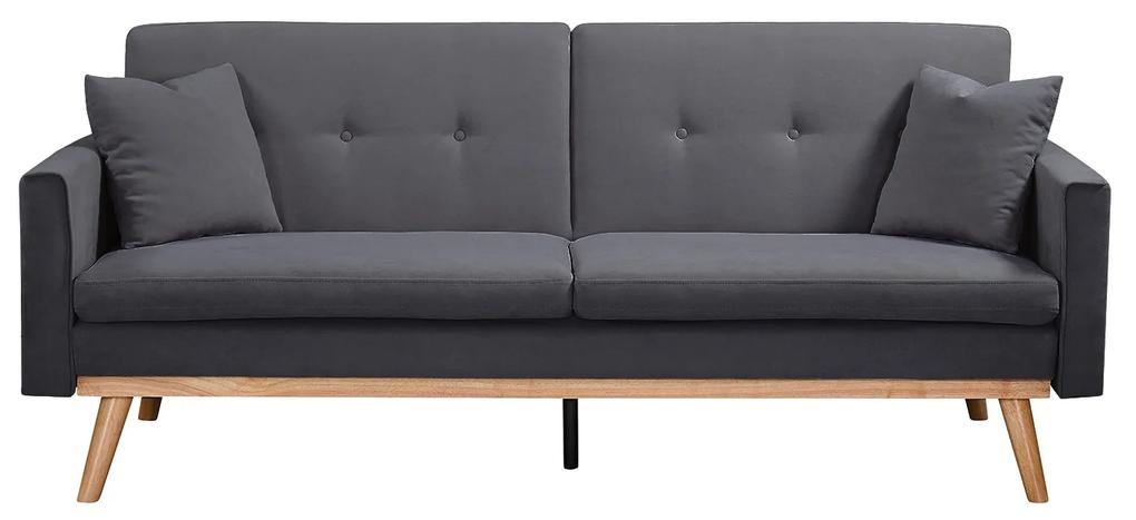 Καναπές Κρεβάτι ArteLibre BELVIA Σκούρο Γκρι 202x89x83cm