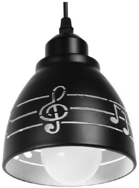 GloboStar NOTA Μοντέρνο Κρεμαστό Φωτιστικό Μονόφωτο Καμπάνα, Ντουί E27 Μαύρο Χρώμα