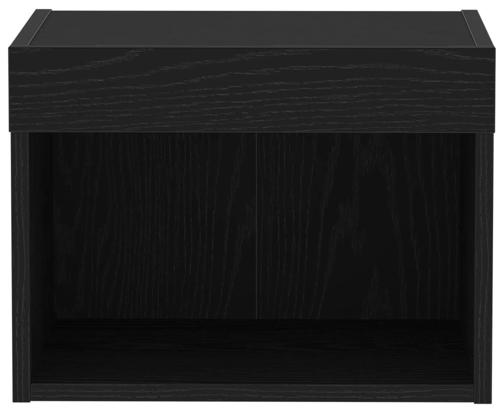 vidaXL Τοίχος Ντουλάπι με LED Φωτισμό Μαύρη Δρυς 40x30x30 εκ