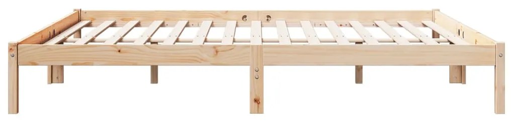 vidaXL Πλαίσιο Κρεβατιού Μακρύ Χωρίς Στρώμα 180x210 εκ Μασίφ Πεύκο