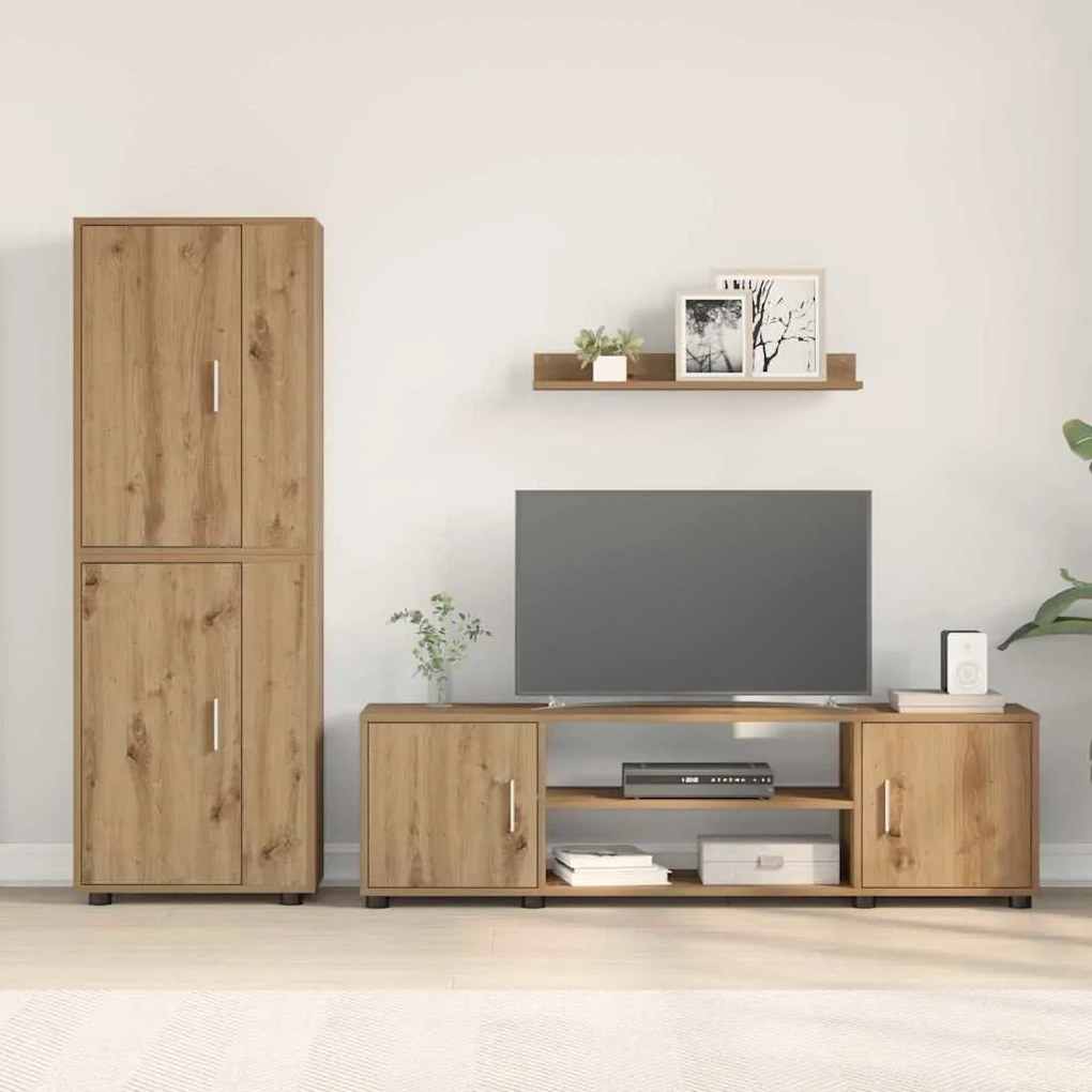 vidaXL Σετ 4 τεμαχίων για ντουλάπα τηλεόρασης 4 pcs artisan δρυς