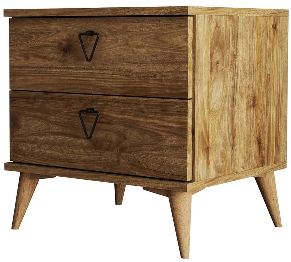 Κομοδίνο Versa 389MZA1710 52x45x55,1cm Walnut
