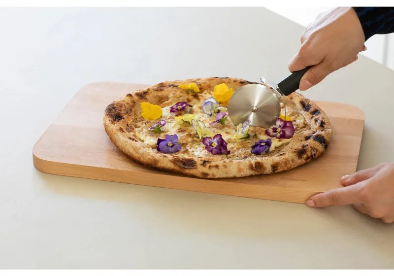Brabantia Tasty+ 1008888 Μαχαίρι πίτσας, Κρεμάστρα, Δακτύλιος ανάρτησης, Σκληρυμένο ατσάλι, Σκούρο γκρι