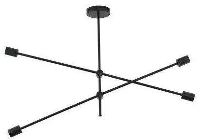 Κρεμαστό Φωτιστικό Οροφής Μέταλλο H55 Φ100 Eurolamp-144-23001-Μαύρο 144-23001