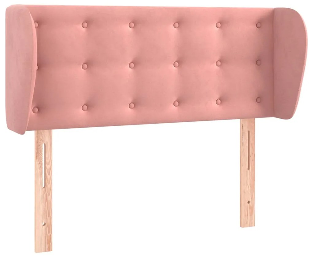 vidaXL Κεφαλάρι με Πτερύγια Ροζ 83x23x78/88 εκ. Βελούδινο