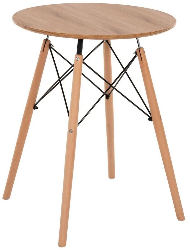 Τραπέζι Στρογγυλό Minimal HM0060.04 Φ60x76cm Natural Mdf
