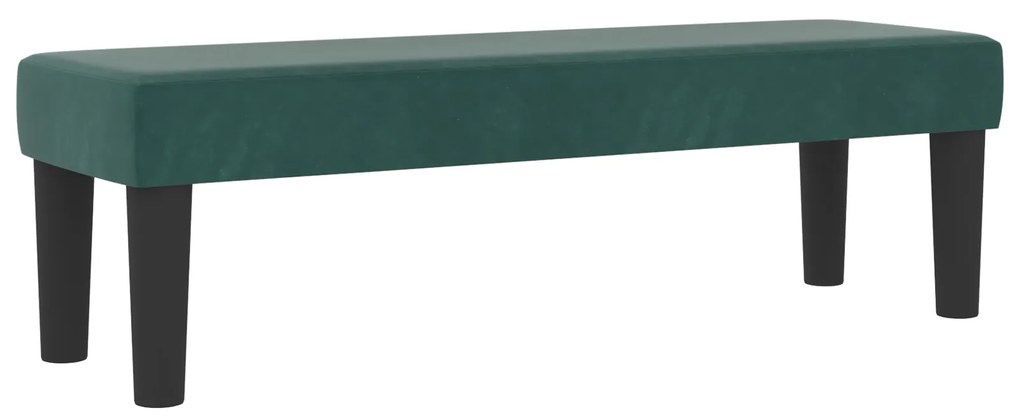 vidaXL Κρεβάτι Box Spring με Στρώμα & Πάγκο Σκούρο Πράσινο 140x190 εκ. Βελούδο