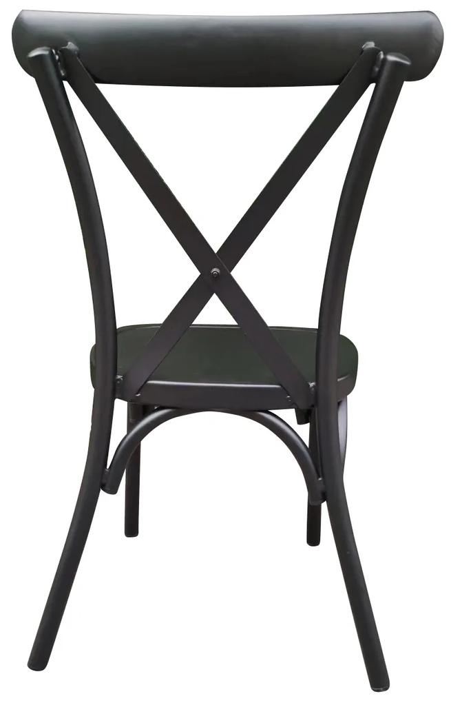 Καρέκλα Κήπου CHAD Μαύρο Αλουμίνιο 44x52x87cm