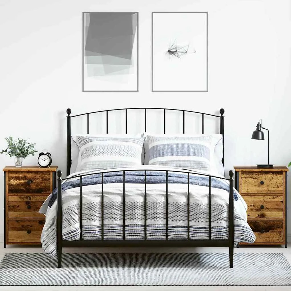 Κομοδίνο 2 pcs Καφέ 40 x 36 x 60 εκ Στερεό Ανακτηθέν Ξύλο