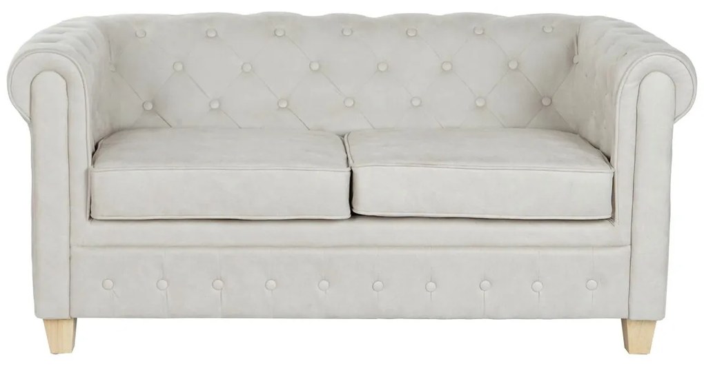 Καναπές DKD Home Decor 151 x 82 x 70 cm Φυσικό Ξύλο Καφέ Κρεμ Vintage