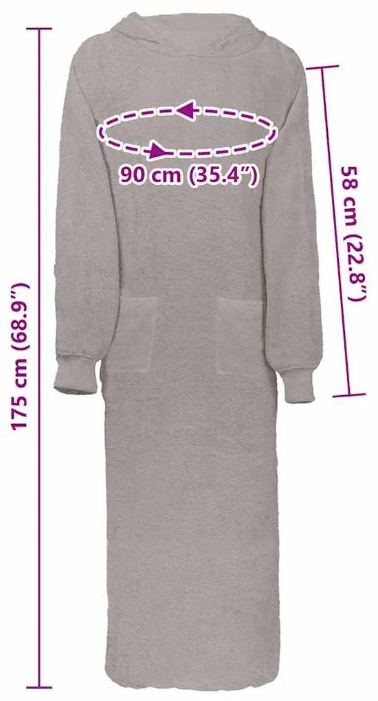 vidaXL Φούτερ-κουβέρτα KINN Γκρι XXL Βαμβάκι