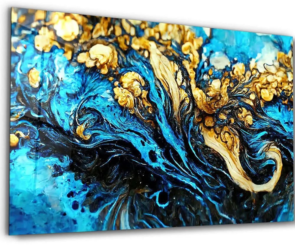 Πίνακας Γυάλινος 672BRS5612 110x70cm Multi Wallity Οριζόντιοι Glass