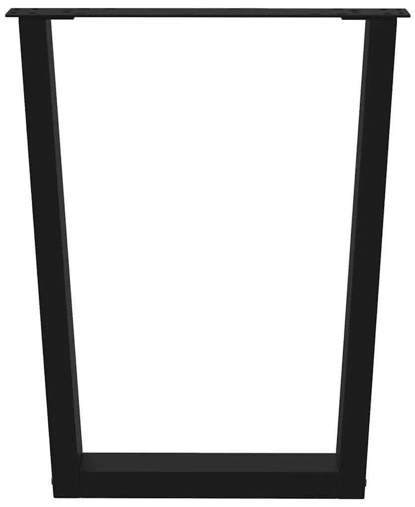 vidaXL Πόδια Τραπεζαρίας Σχήματος V 2 τεμ. Μαύρο 60x(72-73,3) εκ. Ατσάλι