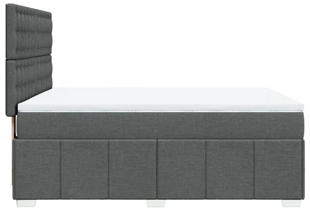 ΚΡΕΒΑΤΙ BOXSPRING ΜΕ ΣΤΡΩΜΑ ΣΚΟΥΡΟ ΓΚΡΙ 140X200 ΕΚ ΥΦΑΣΜΑΤΙΝΟ 3294006