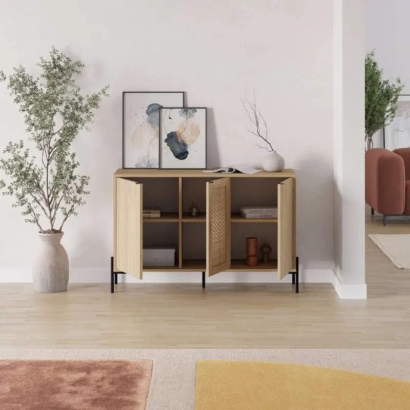 Μπουφές Naive Megapap χρώμα sapphire oak 126x40x80εκ. - GP037-0240,1