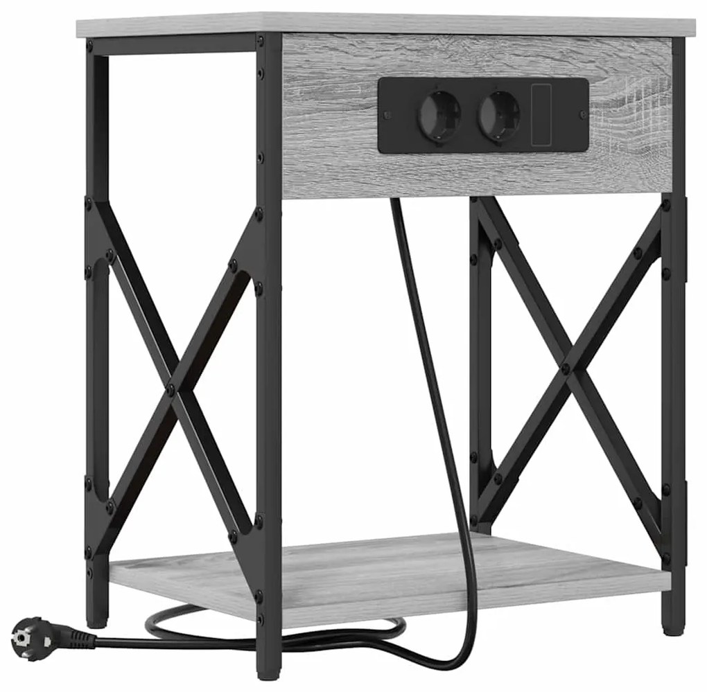 vidaXL Κομοδίνο Γκρι sonoma 41 x 31 x 51 εκ. Επεξεργασμένο ξύλο