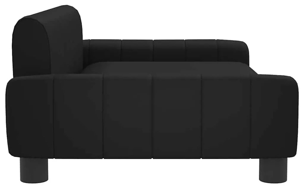 vidaXL Καναπές Παιδικός Μαύρος 90 x 53 x 30 εκ. από Συνθετικό Δέρμα