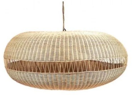 Supergreens Φωτιστικό Οροφής Ρατάν "Lampu Lampu" Φυσικό 135x135x55 εκ.