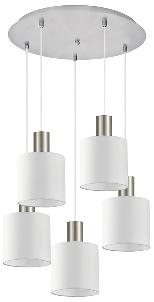 Φωτιστικό Οροφής Πολύφωτο Homelighting 77-8419 Nickel/White