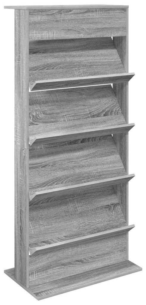 vidaXL Ράφι Περιοδικών με ράφι Γκρίζο Σονομα 70 x 41 x 156 εκ.