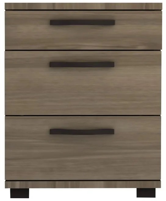 Κομοδίνο - Συρταριέρα γραφείου Roco Megapap χρώμα καρυδί 40x39x57εκ.