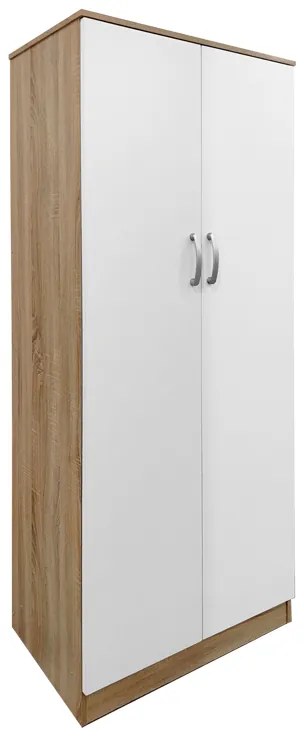 Ντουλάπα δίφυλλη Lego pakoworld σε sonoma-λευκή απόχρωση 80x42x180εκ