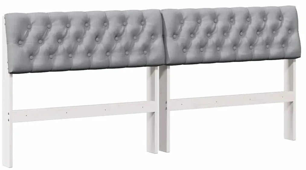 vidaXL Ταπετσαρισμένο κεφαλάρι Ανοιχτό γκρι 180 cm