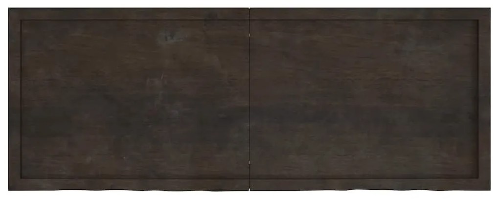 vidaXL Ράφι Τοίχου Σκούρο Καφέ 160x60x(2-4) εκ. Επεξ. Μασίφ Ξύλο Δρυός
