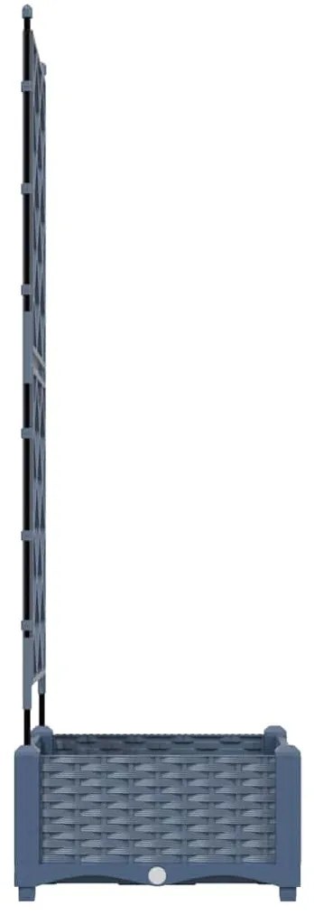vidaXL Γλάστρα Κήπου με Πλέγμα Γκρι 40x40x125.5 εκ
