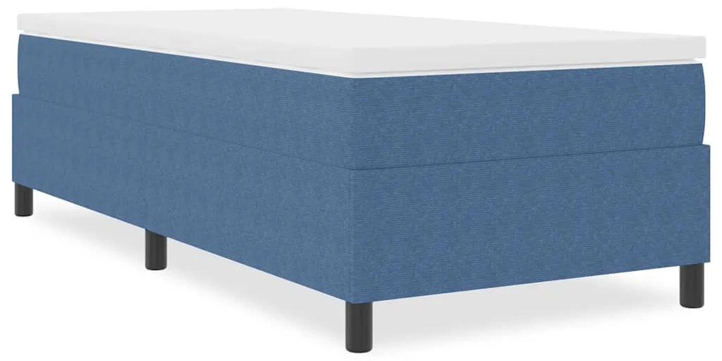 vidaXL Κρεβάτι πλατφόρμα Μπλε 90 x 200 cm ύφασμα