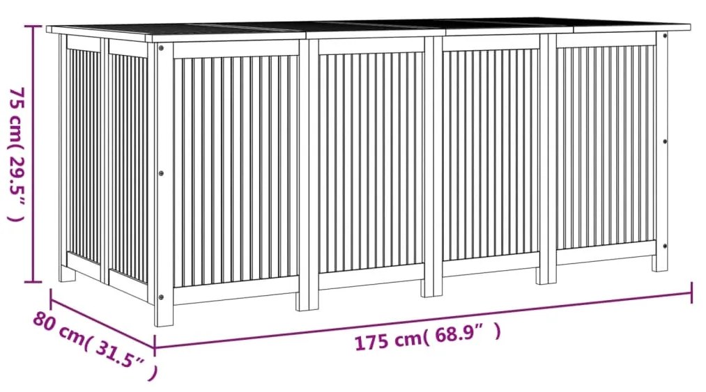 ΜΠΑΟΥΛΟ ΑΠΟΘΗΚΕΥΣΗΣ ΚΗΠΟΥ 175X80X75 ΕΚ. ΑΠΟ ΜΑΣΙΦ ΞΥΛΟ ΑΚΑΚΙΑΣ 319708