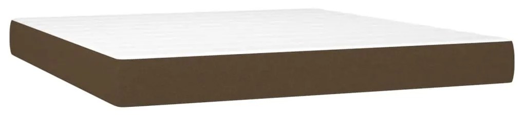 Κρεβάτι Boxspring με Στρώμα Σκούρο Καφέ 180x200 εκ Υφασμάτινο 3140956