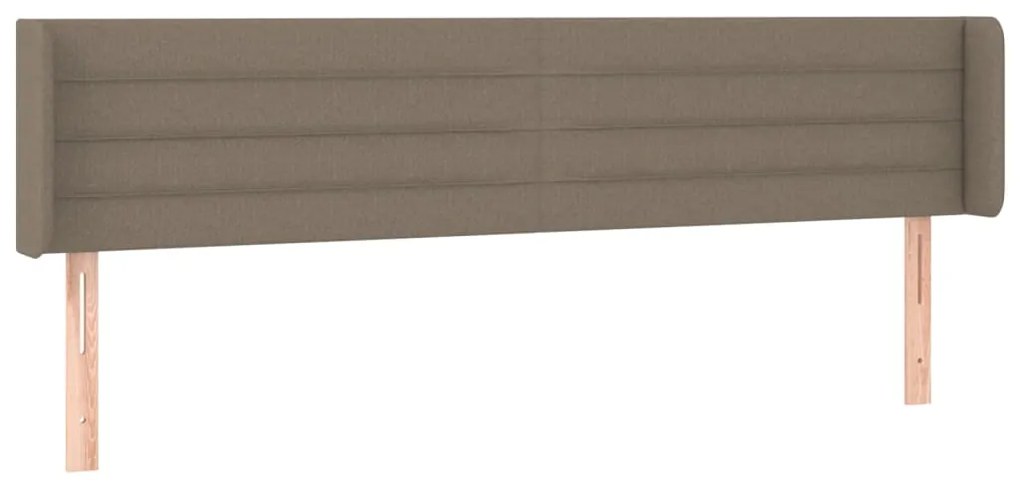 Κεφαλάρι με Πτερύγια Taupe 163x16x78/88 εκ. Υφασμάτινο - Μπεζ-Γκρι
