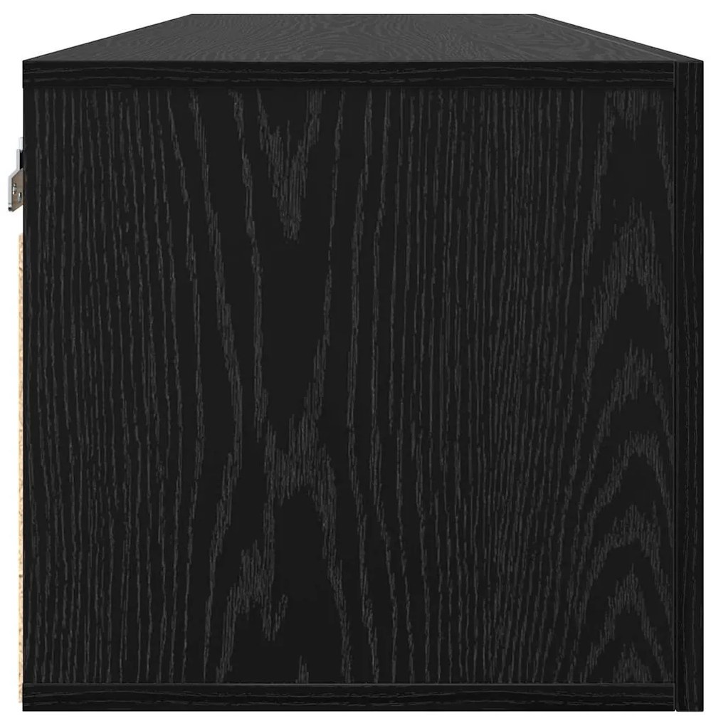 vidaXL Ντουλάπα Τοίχου Επιτοίχιο Μαύρη δρυς 100 x 36.5 x 35 cm