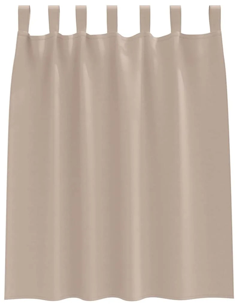 vidaXL Κουρτίνες με κουρτίνες 2 pcs Taupe 140x140cm Πολυεστέρας