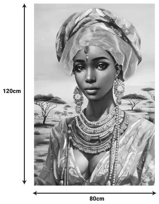 Πίνακας σε καμβά Zerbera I 3D Inart 80x3x120εκ